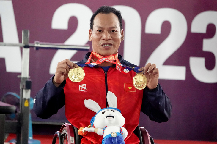 Lực sĩ Lê Văn Công giành vàng ở kỳ Para Games thứ 6 liên tiếp - Ảnh 1.