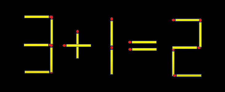 Di chuyển hai que diêm để 2-4=2 thành phép tính đúng - Ảnh 4.