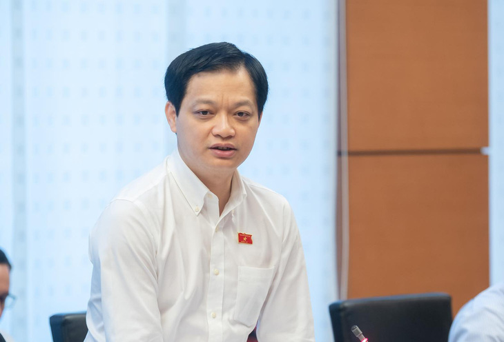 Đại biểu Nguyễn Hải Nam (Thừa Thiên Huế) phát biểu tại buổi thảo luận - Ảnh: P.T.