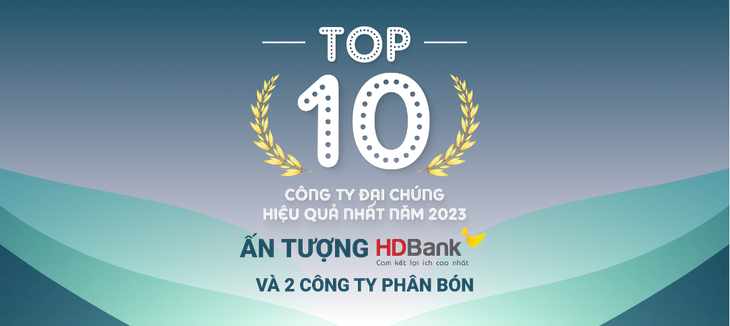 HDBank lọt top 10 công ty đại chúng hiệu quả nhất năm 2023 - Ảnh 1.
