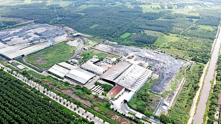 Nhà máy xử lý rác thải của Công ty cổ phần Vietstar tại Khu xử lý rác thải tây bắc, huyện Củ Chi, TP.HCM - Ảnh: LÊ PHAN
