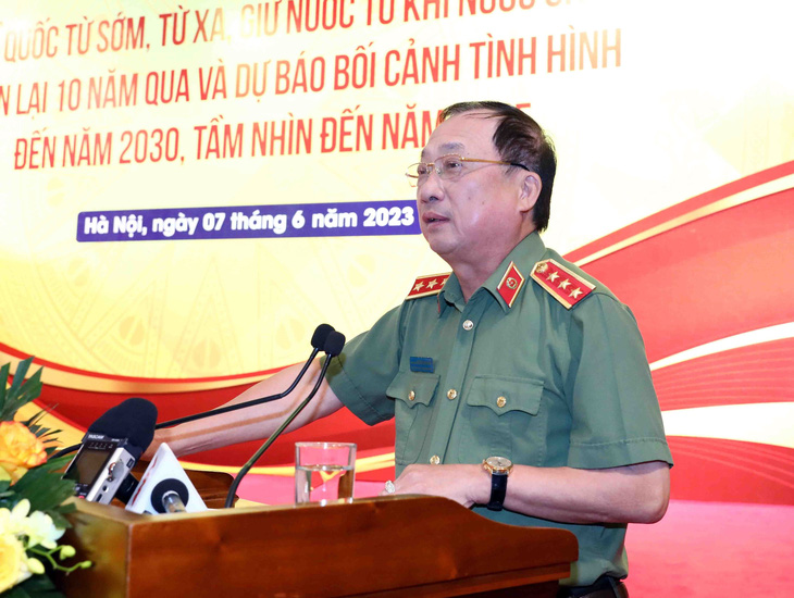 Thượng tướng Nguyễn Văn Thành, phó chủ tịch chuyên trách Hội đồng Lý luận Trung ương - Ảnh: TTXVN