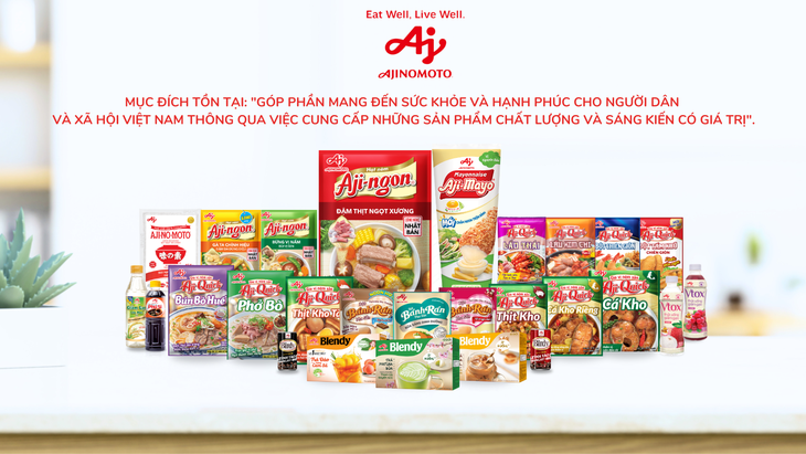 Ajinomoto Việt Nam sản xuất đa dạng sản phẩm gia vị, thực phẩm, đồ uống