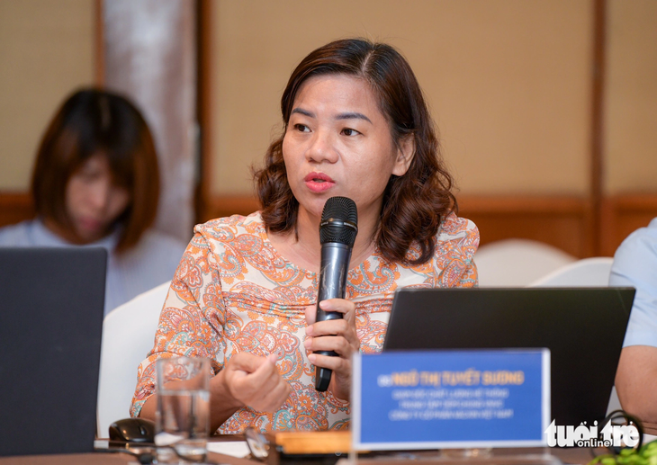 Bà Ngô Thị Tuyết Sương, giám đốc chất lượng Hệ thống Trung tâm tiêm chủng VNVC - Ảnh: NAM TRẦN