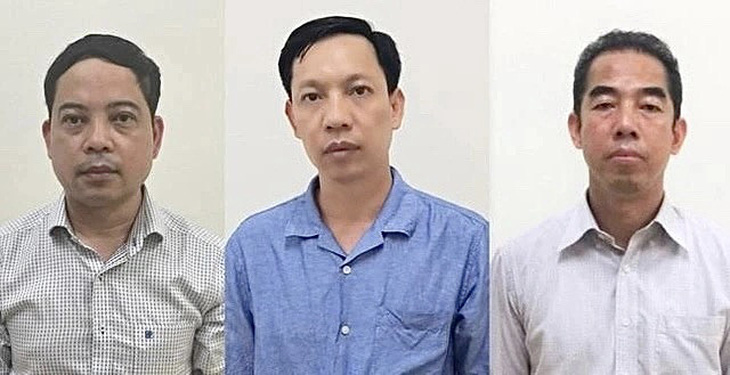 3 trong 54 bị cáo bị đưa ra xét xử trong vụ án &quot;chuyến bay giải cứu: (từ trái qua phải): Phạm Trung Kiên, Vũ Anh Tuấn, Tô Anh Dũng - Ảnh do công an cung cấp