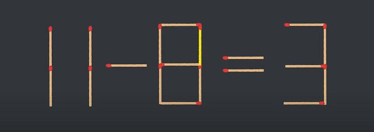Thử tài IQ: Di chuyển một que diêm để 1-7=8 thành phép tính đúng - Ảnh 1.