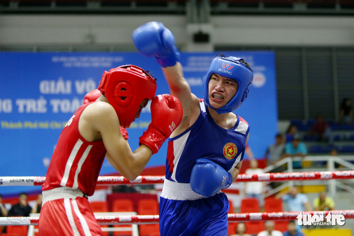 Giải vô địch boxing trẻ toàn quốc 2023 diễn ra từ ngày 11 đến 24-7 tại nhà thi đấu Trung tâm văn hóa thể thao quận Gò Vấp, TP.HCM - Ảnh: HOÀNG TÙNG