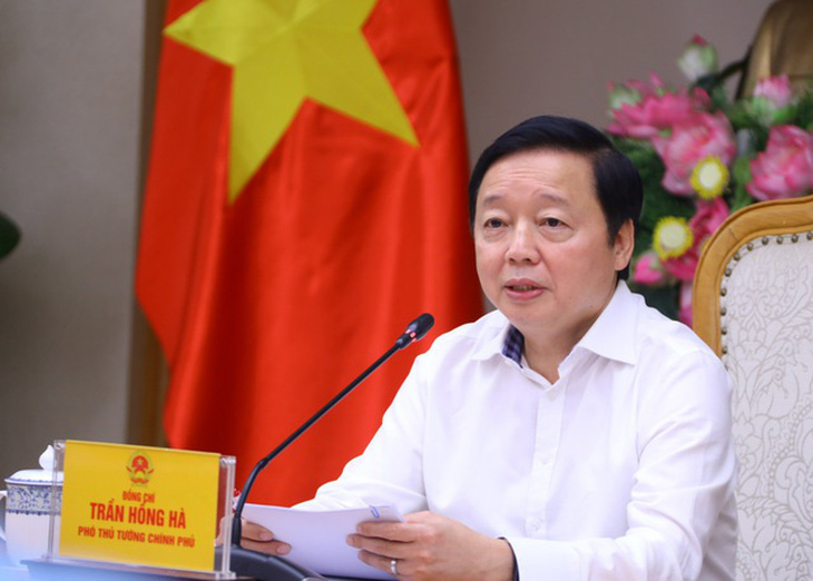Phó thủ tướng Trần Hồng Hà chủ trì buổi làm việc - Ảnh: VGP