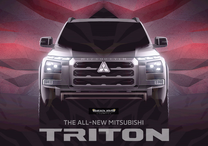 Thế hệ Mitsubishi Triton mới đã được xác nhận sẽ ra mắt vào cuối tháng 7 tại Thái Lan và có mặt tại nhiều thị trường Đông Nam Á khác từ cuối năm 2023 - Ảnh: Headlightmag