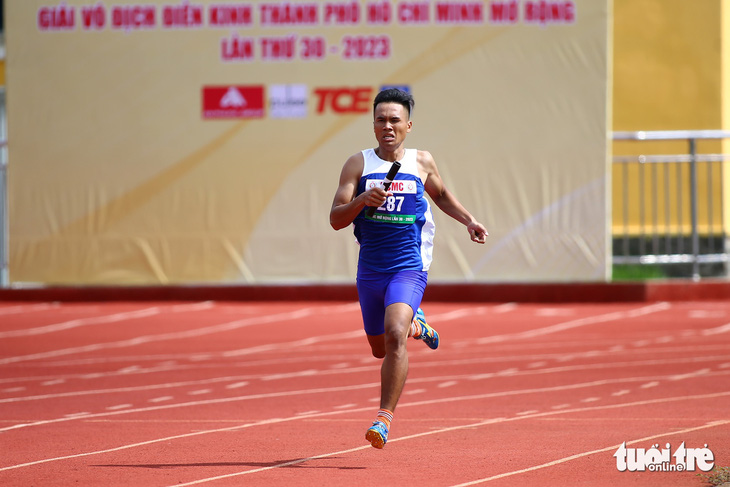 Vận động viên điền kinh Bà Rịa - Vũng Tàu Nguyễn Khánh Hòa từng phá kỷ lục trẻ quốc gia ở nội dung 110m rào tại Giải vô địch điền kinh trẻ và các lứa tuổi trẻ quốc gia 2020 - Ảnh: HOÀNG TÙNG