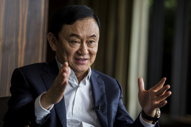 Cựu thủ tướng Thái Lan Thaksin Shinawatra gần đây thường xuyên tuyên bố ông sẽ sớm trở về nước sau nhiều năm sống lưu vong - Ảnh: AFP