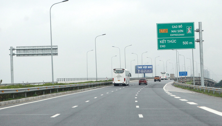Cao tốc Ninh Bình - Hải Phòng có điểm đầu kết nối với cao tốc Bắc - Nam phía Đông tại Mai Sơn (tỉnh Ninh Bình) - Ảnh: TUẤN PHÙNG