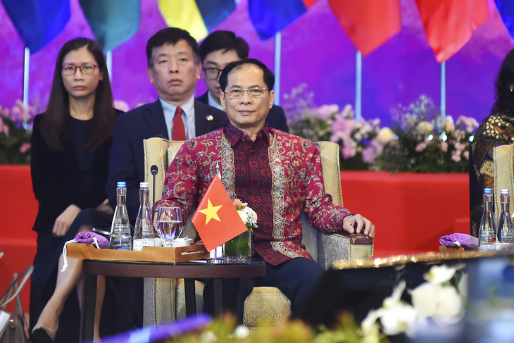 Bộ trưởng Bộ Ngoại giao Bùi Thanh Sơn tại Hội nghị ARF ngày 14-7 - Ảnh: Bộ Ngoại giao cung cấp