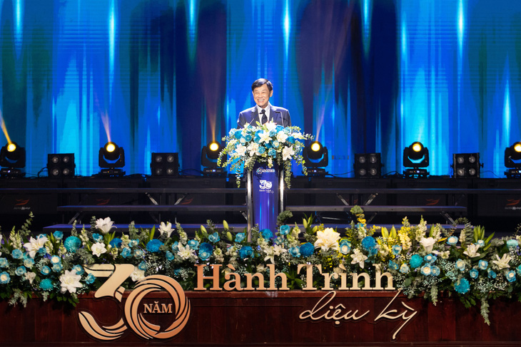 Ông Nguyễn Hạnh, Chủ tịch Hội đồng quản trị SASCO phát biểu về hành trình 30 năm Diệu kỳ. Ảnh: Đ.H