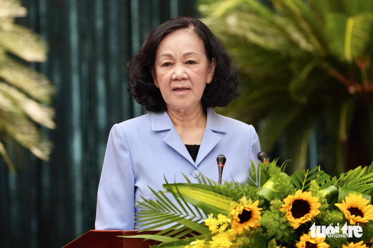 Bà Trương Thị Mai - ủy viên Bộ Chính trị, thường trực Ban bí thư - Ảnh: HỮU HẠNH