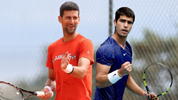 Alcaraz (phải) sẽ ngăn cản Djokovic giành danh hiệu Grand Slam thứ 24? - Ảnh: Eurosports