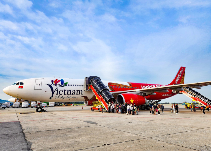 Tàu bay thân rộng A330 mang biểu tượng du lịch Việt Nam đã được Vietjet đưa vào khai thác, đưa thêm nhiều du khách quốc tế đến với Việt Nam hơn - Ảnh: Tài Nguyên