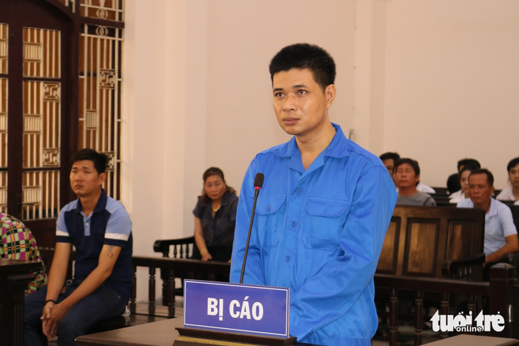 Bị cáo Nguyễn Quốc Thanh bị tuyên phạt 18 năm tù về tội &quot;giết người&quot; - Ảnh: HOÀI THƯƠNG