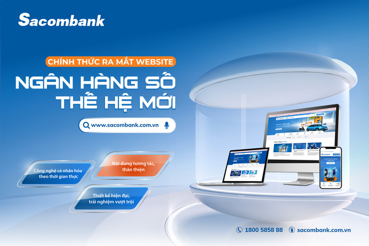 Sacombank chính thức ra mắt website ngân hàng số thế hệ mới - Ảnh: Sacombank