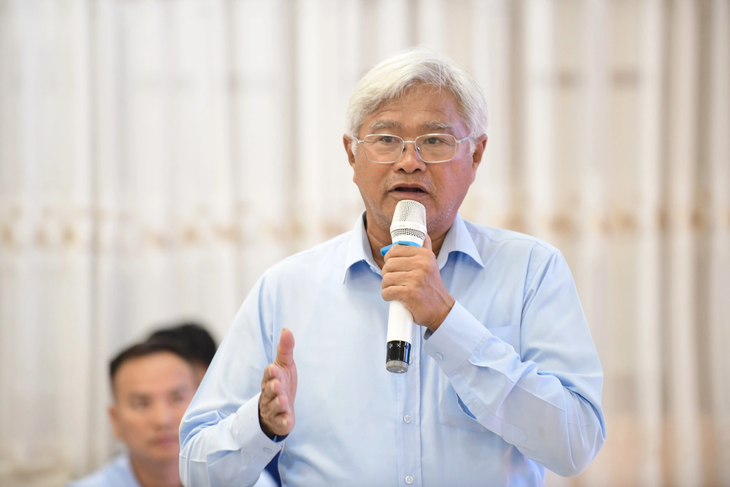 Ông Võ Quang Huy, chủ tịch Hiệp hội tôm Mỹ Thanh Sóc Trăng - Ảnh: QUANG ĐỊNH