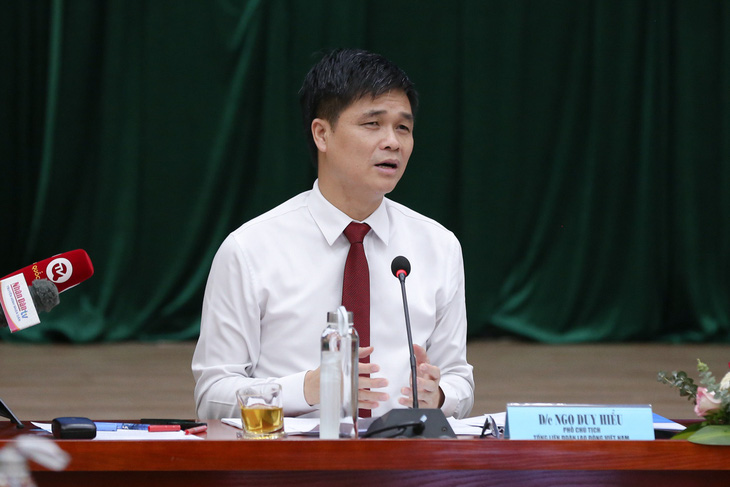 Ông Ngọ Duy Hiểu - phó chủ tịch Tổng liên đoàn Lao động Việt Nam - Ảnh: HÀ QUÂN