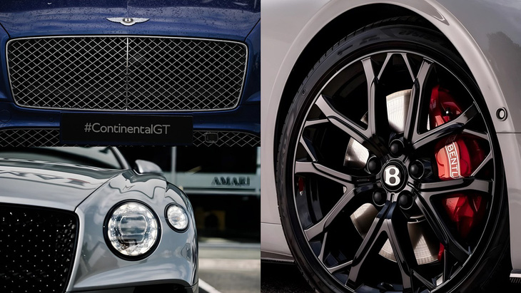 Lưới tản nhiệt ma trận, đèn pha hình bầu dục, mâm đen bóng 4 chấu 21 inch làm nổi bật phương châm thiết kế của Bentley. Chiếc được trao cho cảnh sát Dubai được sơn màu trắng với decal màu xanh lá cây, trong khi logo của cảnh sát Dubai được đặt ở chính giữa mui xe - Ảnh: Carhp