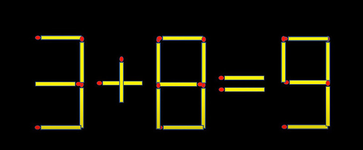 Thử tài IQ: Di chuyển một que diêm để 3+8=9 thành phép tính đúng - Ảnh 1.