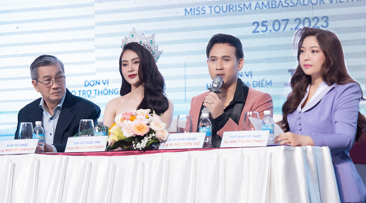 Ban tổ chức cuộc thi Hoa hậu đại sứ du lịch Việt Nam 2023 họp báo thông tin - Ảnh Ban tổ chức