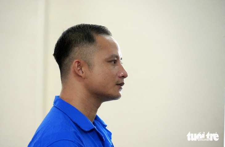 Bị cáo Lê Thái Phong, con trai Thiện Soi, tại tòa - Ảnh: ĐÔNG HÀ