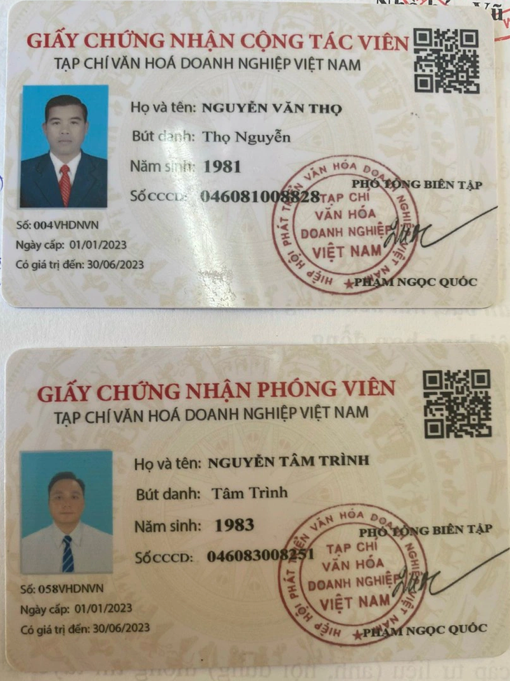 Giấy chứng nhận của tạp chí Văn Hóa Doanh Nghiệp Việt Nam