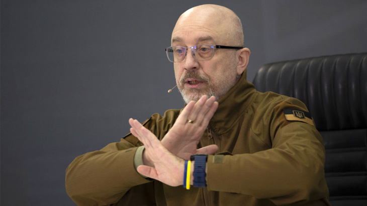 Bộ trưởng Quốc phòng Ukraine Oleksii Reznikov - Ảnh AP