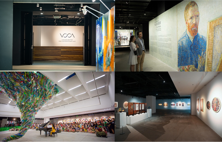 Ấn tượng không gian trải nghiệm độc đáo của Trung tâm Nghệ thuật Đương đại VCCA với tổng diện tích lên tới gần 4.000 m2 tại Vincom Mega Mall Royal City. Ảnh: Đ.H