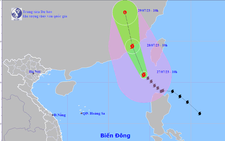 Bão Doksuri nhiều khả năng không ảnh hưởng tới đất liền Việt Nam