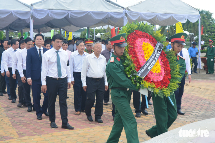 UBND tỉnh Đồng Tháp long trọng tổ chức lễ truy điệu, cải táng cho 85 hài cốt liệt sĩ tại nghĩa trang liệt sĩ Tam Nông đưa về từ Campuchia đợt này