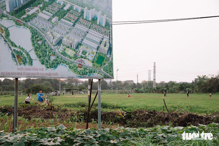 Một dự án bất động sản bỏ hoang nhiều năm ở huyện Mê Linh, Hà Nội - Ảnh: DANH KHANG