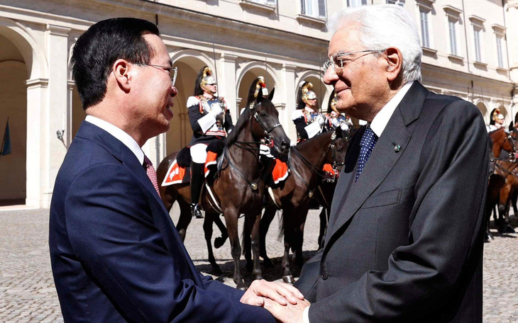 Tổng thống Ý tổ chức lễ tiễn Chủ tịch nước Võ Văn Thưởng