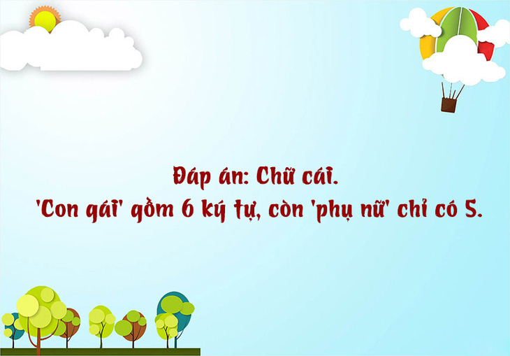 Câu đố hack não: Cái gì con gái có nhiều hơn phụ nữ? - Ảnh 1.