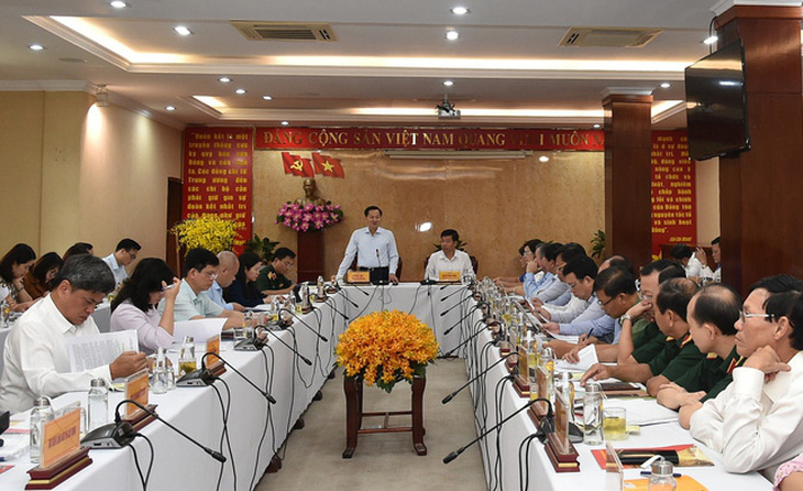 Phó thủ tướng Lê Minh Khái làm việc với tỉnh Bình Phước về tình hình sản xuất, kinh doanh, đầu tư công, xây dựng hạ tầng và xuất nhập khẩu - Ảnh: VGP