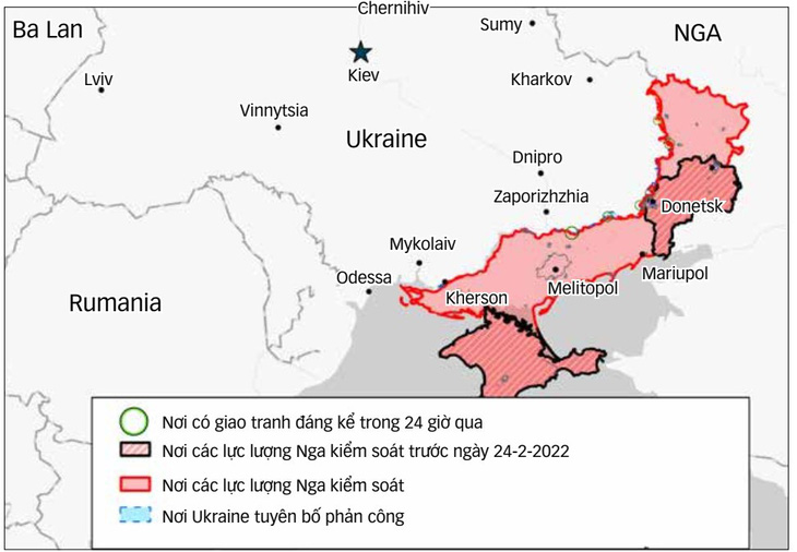 Tình hình chiến sự Nga - Ukraine (tới 29-7-2023) - Nguồn: Viện Nghiên cứu chiến tranh (ISW) - Dữ liệu: BẢO ANH - Đồ họa: N.KH.