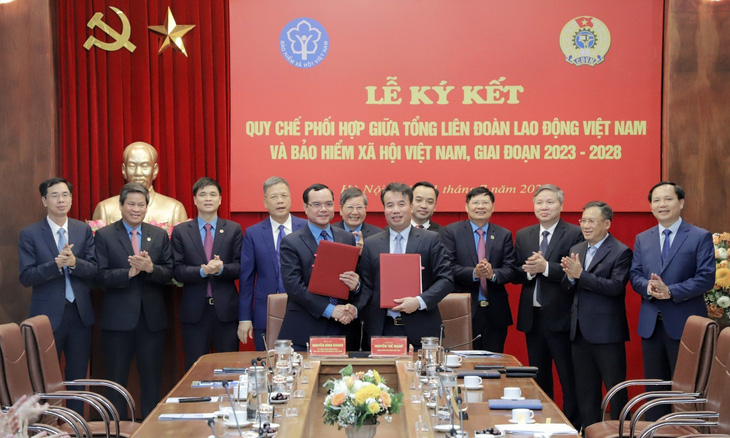 Lễ ký kết giữa Tổng liên đoàn Lao động Việt Nam và Bảo hiểm xã hội Việt Nam