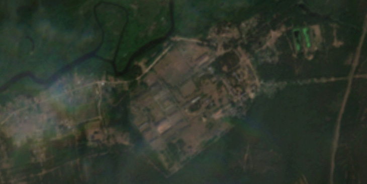 Ảnh vệ tinh cho thấy các công trình đang được xây dựng ở Belarus, nơi được cho là địa điểm Wagner sẽ đóng quân - Ảnh: REUTERS