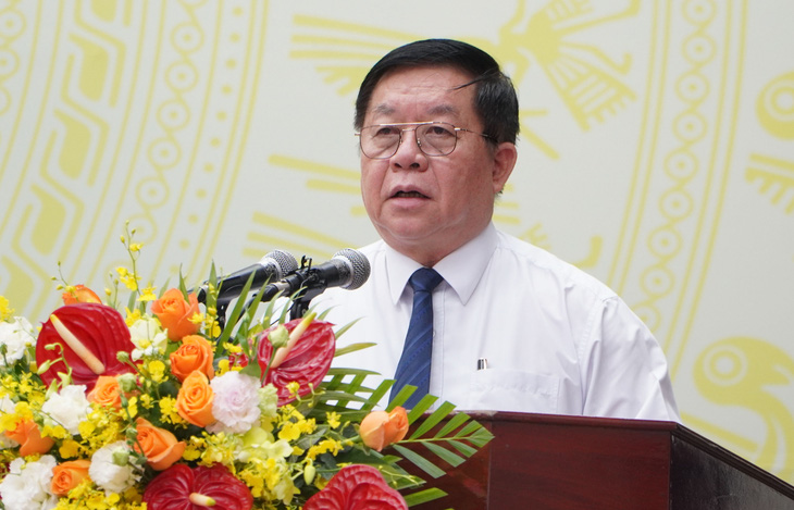 Trưởng Ban Tuyên giáo Trung ương Nguyễn Trọng Nghĩa phát biểu tại hội nghị - Ảnh: LÊ TRUNG