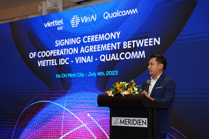 Ông Hoàng Văn Ngọc - CEO Viettel IDC - phát biểu tại buổi lễ