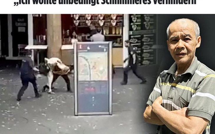 Người Việt, 62 tuổi, khống chế kẻ có vũ trang đe dọa cảnh sát ở Đức