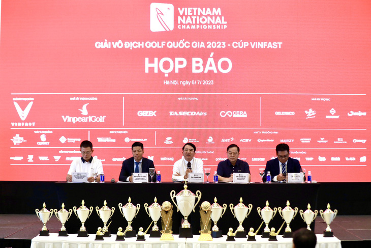 Quang cảnh buổi họp báo Giải Vô địch golf quốc gia 2023 - Ảnh: BTC