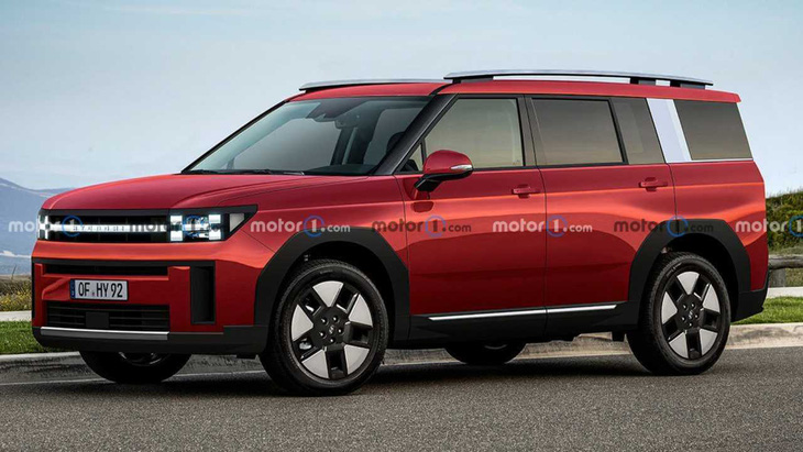 Dự đoán thiết kế hoàn chỉnh Hyundai Santa Fe 2024 - Ảnh: Motor1