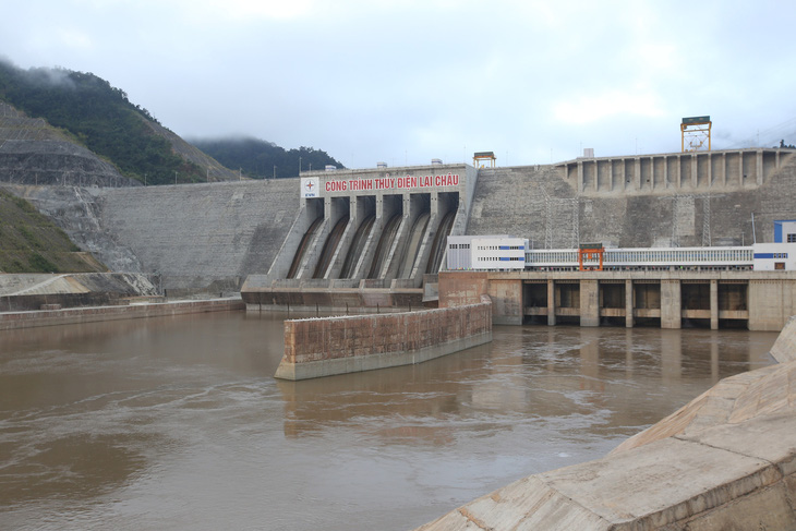 Nhà máy thủy điện Lai Châu có mực nước về hồ được cải thiện hơn nhiều - Ảnh: EVN