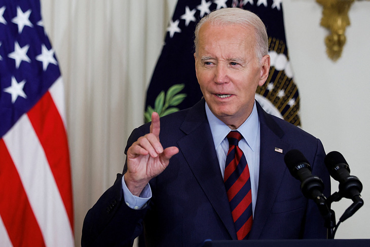 Tổng thống Mỹ Joe Biden nói thế giới đã an toàn hơn trước vũ khí hóa học - Ảnh: REUTERS