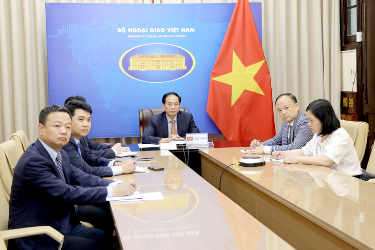 Bộ trưởng Bùi Thanh Sơn dự hội nghị ứng phó ma túy tổng hợp ngày 7-7 - Ảnh: Bộ Ngoại giao cung cấp