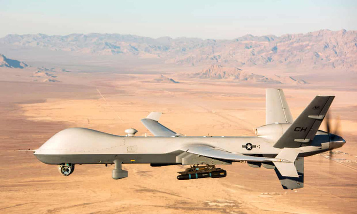 Mẫu máy bay không người lái MQ-9 Mỹ sử dụng để giết thủ lĩnh IS Usamah al-Muhajir - Ảnh: AFP